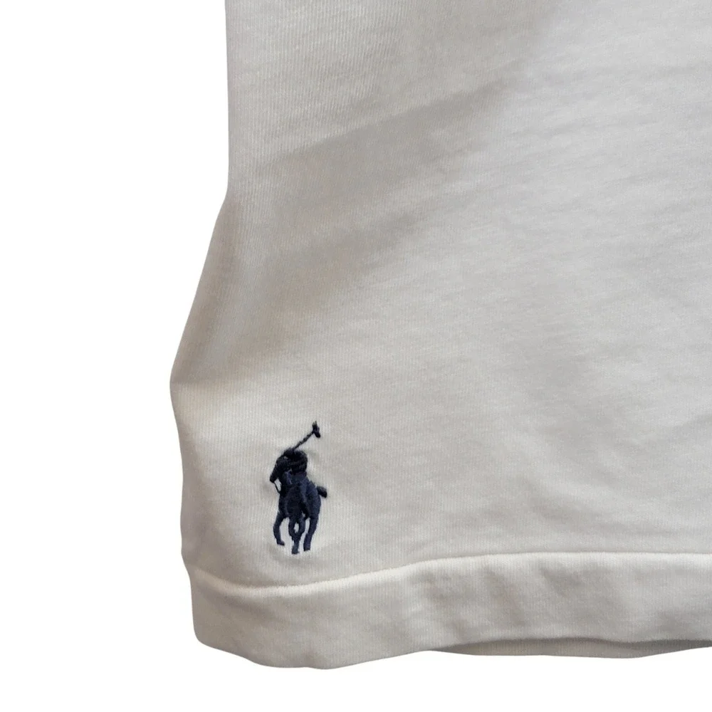 Polo Ralph Lauren Mens 4XB White Plaid Patchwork Logo Embroidered T-Shirt‎ NWT